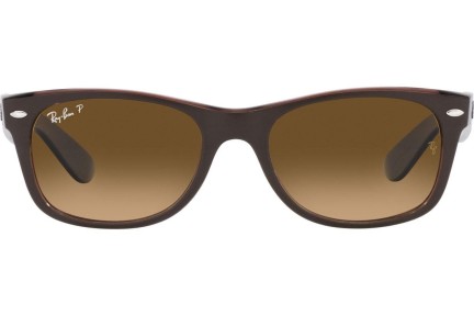 Zonnebril Ray-Ban New Wayfarer RB2132 6608M2 Polarized Vierkant Bruin