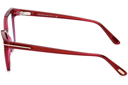 Brillen Tom Ford FT5812-B 074 Cat Eye Rood