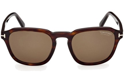 Zonnebril Tom Ford FT0931 52H Polarized Ronde Havana