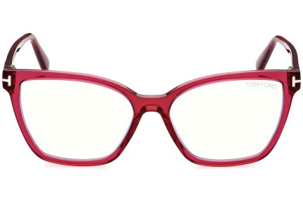 Brillen Tom Ford FT5812-B 074 Cat Eye Rood