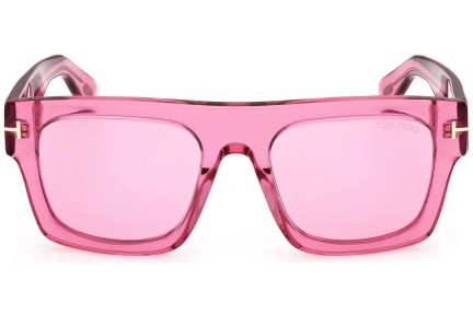 Zonnebril Tom Ford Fausto FT0711 75S Flat Top Roze