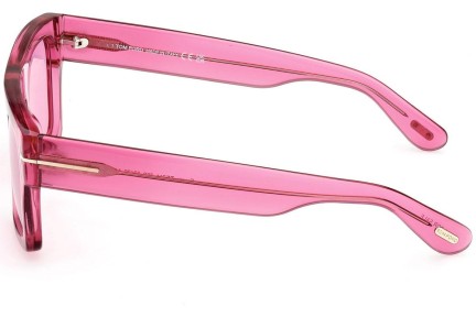 Zonnebril Tom Ford Fausto FT0711 75S Flat Top Roze