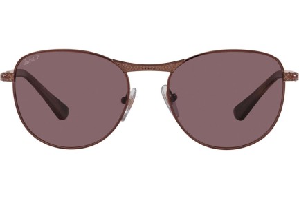 Zonnebril Persol PO1002S 1124AF Polarized Ronde Bruin