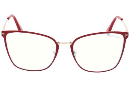 Brillen Tom Ford FT5839-B 075 Cat Eye Rood