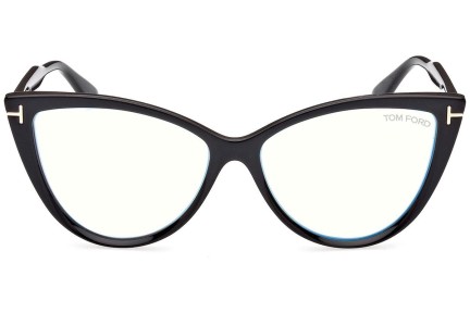 Brillen Tom Ford FT5843-B 001 Cat Eye Zwart