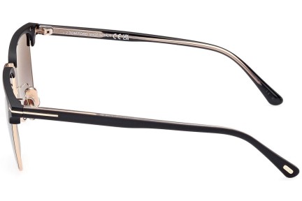 Zonnebril Tom Ford FT0997-H 02D Polarized Browline Zwart