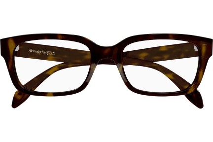 Brillen Alexander McQueen AM0345O 002 Rechthoekige Havana