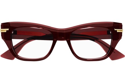 Brillen Bottega Veneta BV1152O 003 Cat Eye Rood