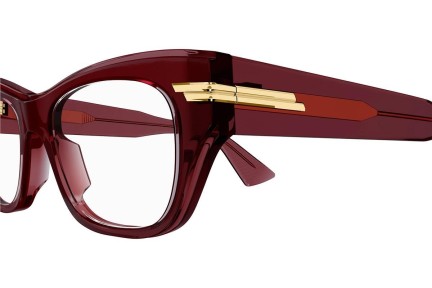 Brillen Bottega Veneta BV1152O 003 Cat Eye Rood