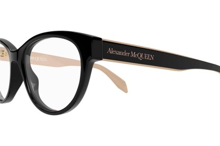 Brillen Alexander McQueen AM0359O 004 Cat Eye Zwart