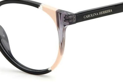 Brillen Carolina Herrera CH0067 KDX Ronde Zwart