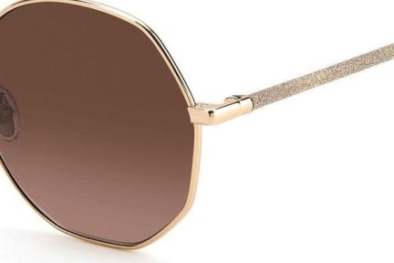 Zonnebril Jimmy Choo CORAL/G/SK 06J/HA Ronde Goud