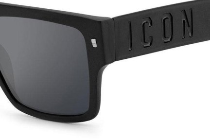 Zonnebril Dsquared2 ICON0003/S 003/T4 Flat Top Zwart