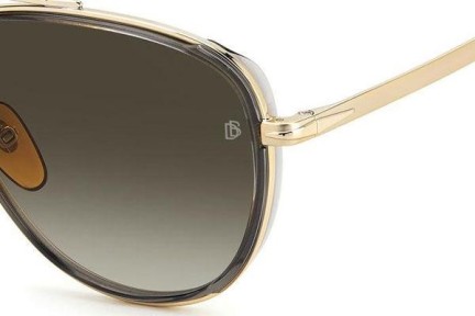 Zonnebril David Beckham DB7068/G/S 2F7/HA Pilot Goud