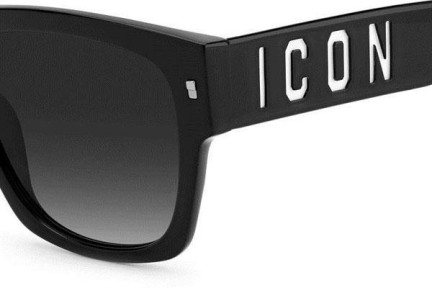 Zonnebril Dsquared2 ICON0004/S 80S/9O Vierkant Zwart