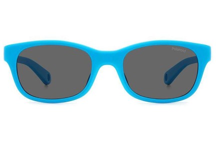 Zonnebril Polaroid Junior PLDK006/S MVU/M9 Polarized Rechthoekige Blauw