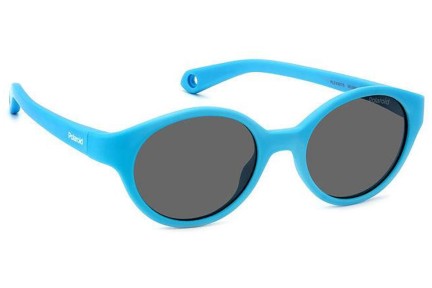 Zonnebril Polaroid Junior PLDK007/S MVU/M9 Polarized Ovaal Blauw