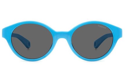 Zonnebril Polaroid Junior PLDK007/S MVU/M9 Polarized Ovaal Blauw