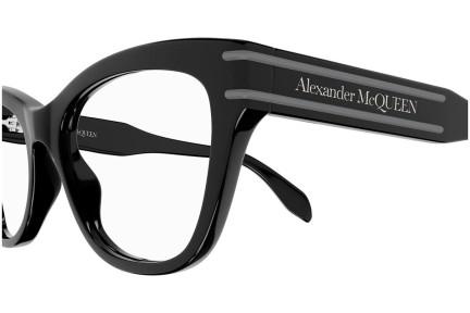 Brillen Alexander McQueen AM0401O 001 Ronde Zwart