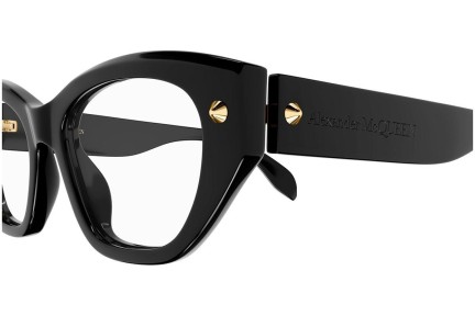 Brillen Alexander McQueen AM0410O 001 Ronde Zwart