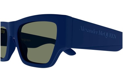 Zonnebril Alexander McQueen AM0393S 005 Rechthoekige Blauw