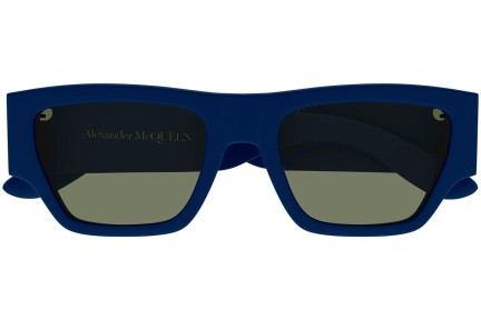 Zonnebril Alexander McQueen AM0393S 005 Rechthoekige Blauw