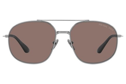 Zonnebril Prada PR51YS 5AV05C Polarized Pilot Zilver