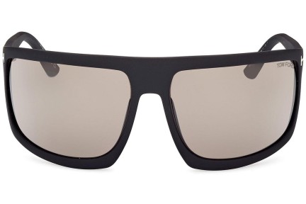 Zonnebril Tom Ford Clint 2 FT1066 02L Flat Top Zwart