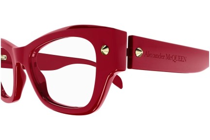 Brillen Alexander McQueen AM0429O 004 Cat Eye Rood