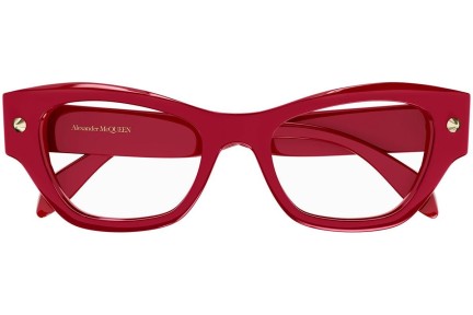 Brillen Alexander McQueen AM0429O 004 Cat Eye Rood