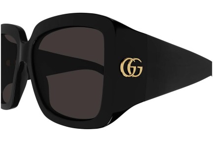 Zonnebril Gucci GG1402S 001 Vierkant Zwart