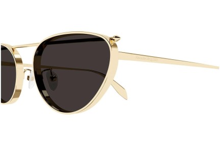 Zonnebril Alexander McQueen AM0424S 001 Ovaal Goud