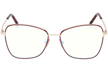 Brillen Tom Ford FT5906-B 069 Cat Eye Rood