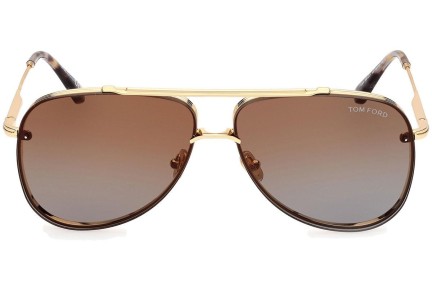 Zonnebril Tom Ford Leon FT1071 30F Pilot Goud