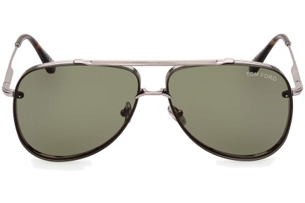 Zonnebril Tom Ford Leon FT1071 14N Pilot Zilver