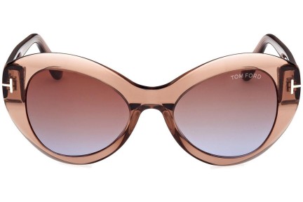 Zonnebril Tom Ford Guinevere FT1084 48F Cat Eye Bruin