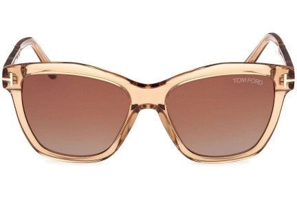 Zonnebril Tom Ford Lucia FT1087 45F Vierkant Bruin