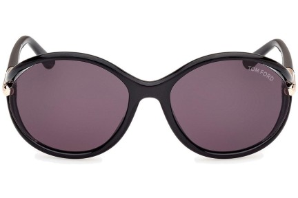 Zonnebril Tom Ford Melody FT1090 01A Ronde Zwart