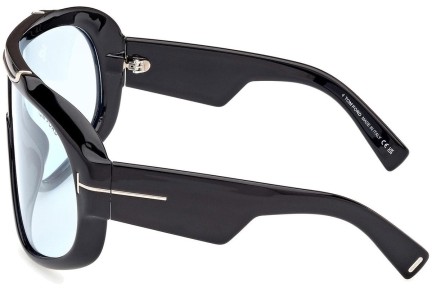 Zonnebril Tom Ford Rellen FT1093 01V Vierkant Zwart