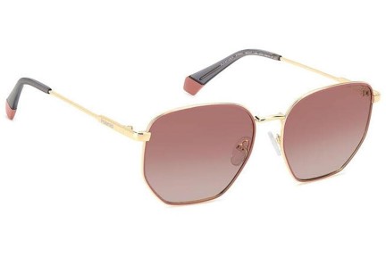 Zonnebril Polaroid PLD6214/S/X EYR/GC Polarized Rechthoekige Goud