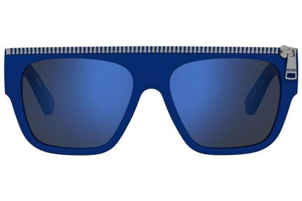 Zonnebril Moschino MOS165/S PJP/XT Flat Top Blauw