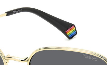 Zonnebril Polaroid PLD6214/S/X 2F7/M9 Polarized Rechthoekige Goud