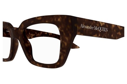 Brillen Alexander McQueen AM0453O 002 Cat Eye Havana