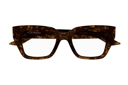 Brillen Alexander McQueen AM0453O 002 Cat Eye Havana