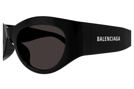 Zonnebril Balenciaga BB0330SK 001 Ronde Zwart