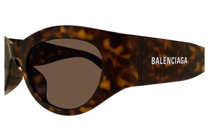 Zonnebril Balenciaga BB0330SK 002 Ronde Havana