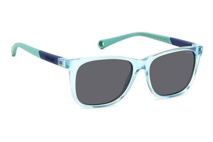 Zonnebril Polaroid Junior PLD8058/S MVU/M9 Polarized Rechthoekige Blauw