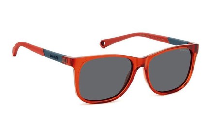 Zonnebril Polaroid Junior PLD8058/S C9A/M9 Polarized Rechthoekige Rood