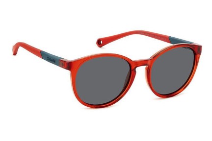 Zonnebril Polaroid Junior PLD8059/S C9A/M9 Polarized Ronde Rood