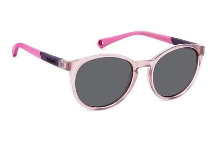 Zonnebril Polaroid Junior PLD8059/S 35J/M9 Polarized Ronde Roze